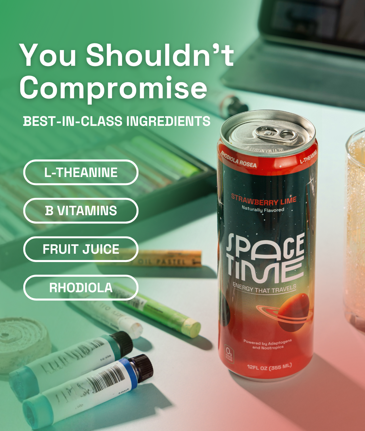 SpaceTime - Wholesale Sports/Energy Drink - STRAWBERRY LIME - (12 Pack)4