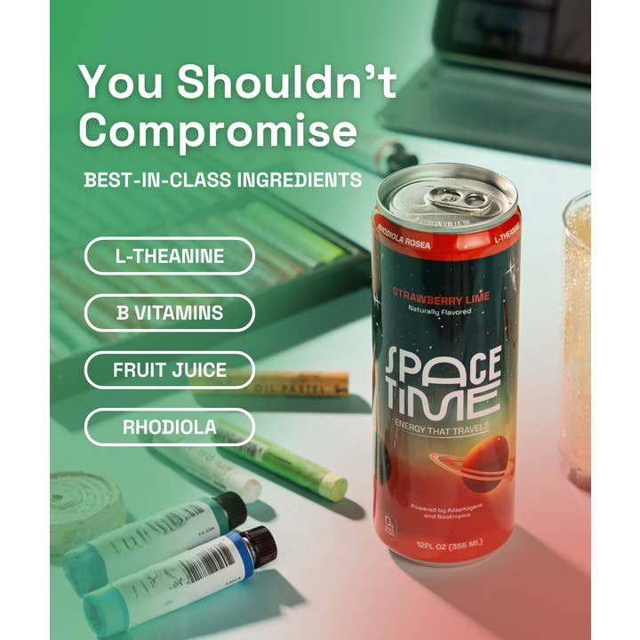 SpaceTime - Wholesale Sports/Energy Drink - STRAWBERRY LIME - (12 Pack)4
