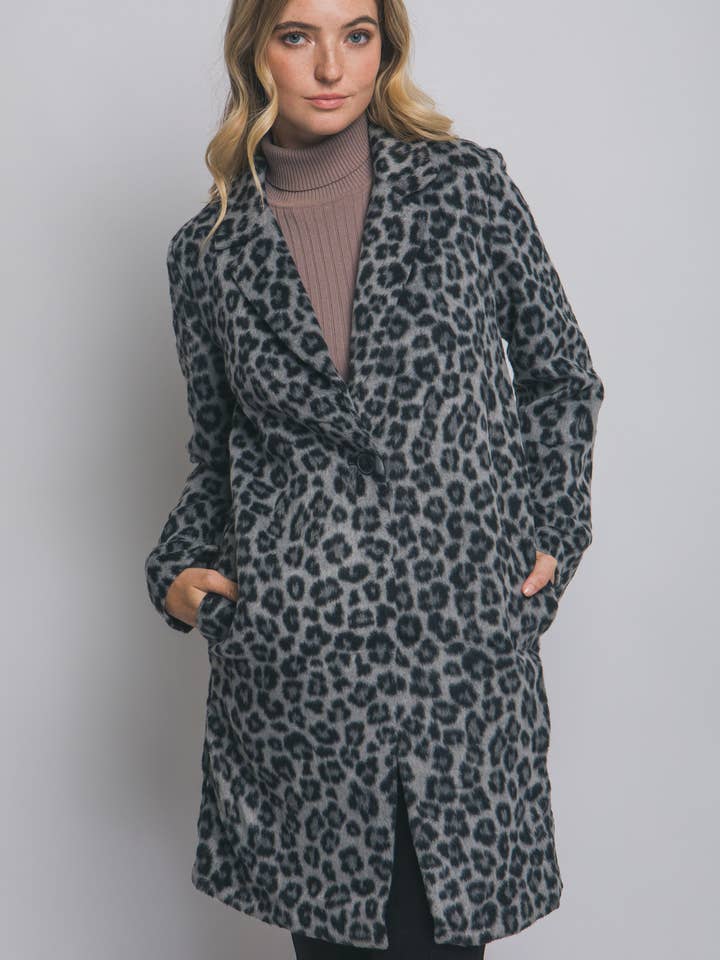 PL9843 - LEOPARD PRINTED LONG COAT for wholesale by Peace Love Line