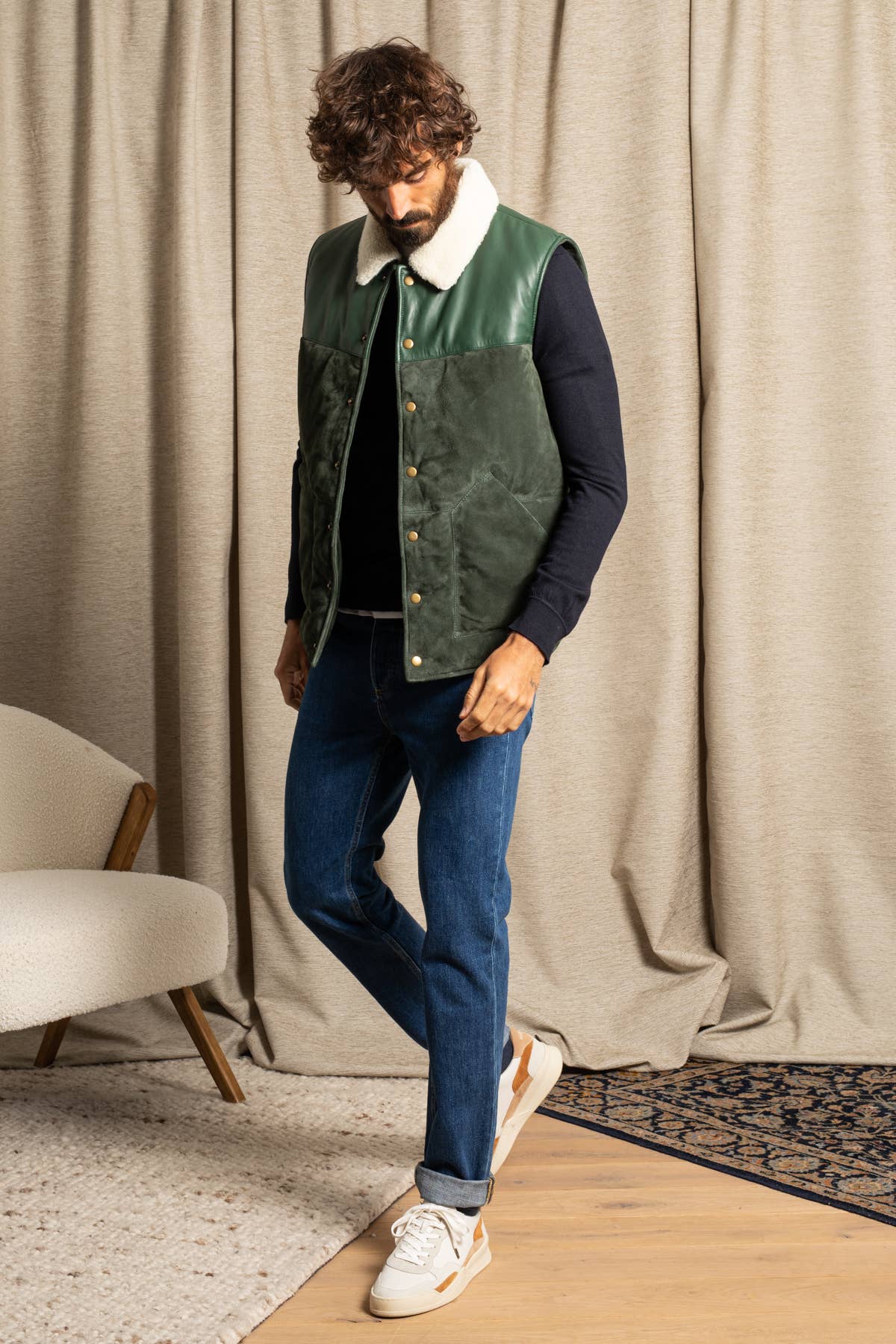 JAQK - Wholesale Outerwear Vest - Men's - Lucky Pine Green Sleeveless Down Jacket2