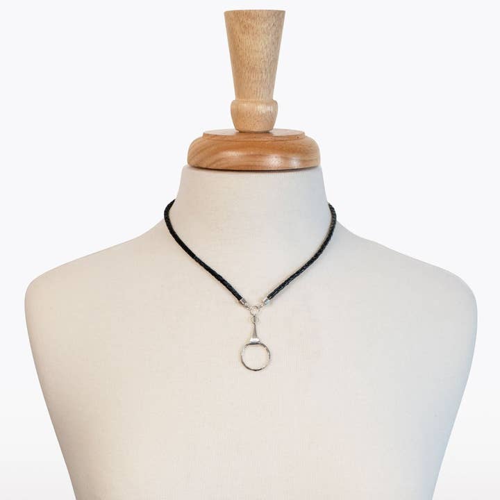 URBAN-EQUESTRIAN - Wholesale Pendant/Charm Necklace - Camden - Leather & Silver Equestrian Horse Bit Necklace1