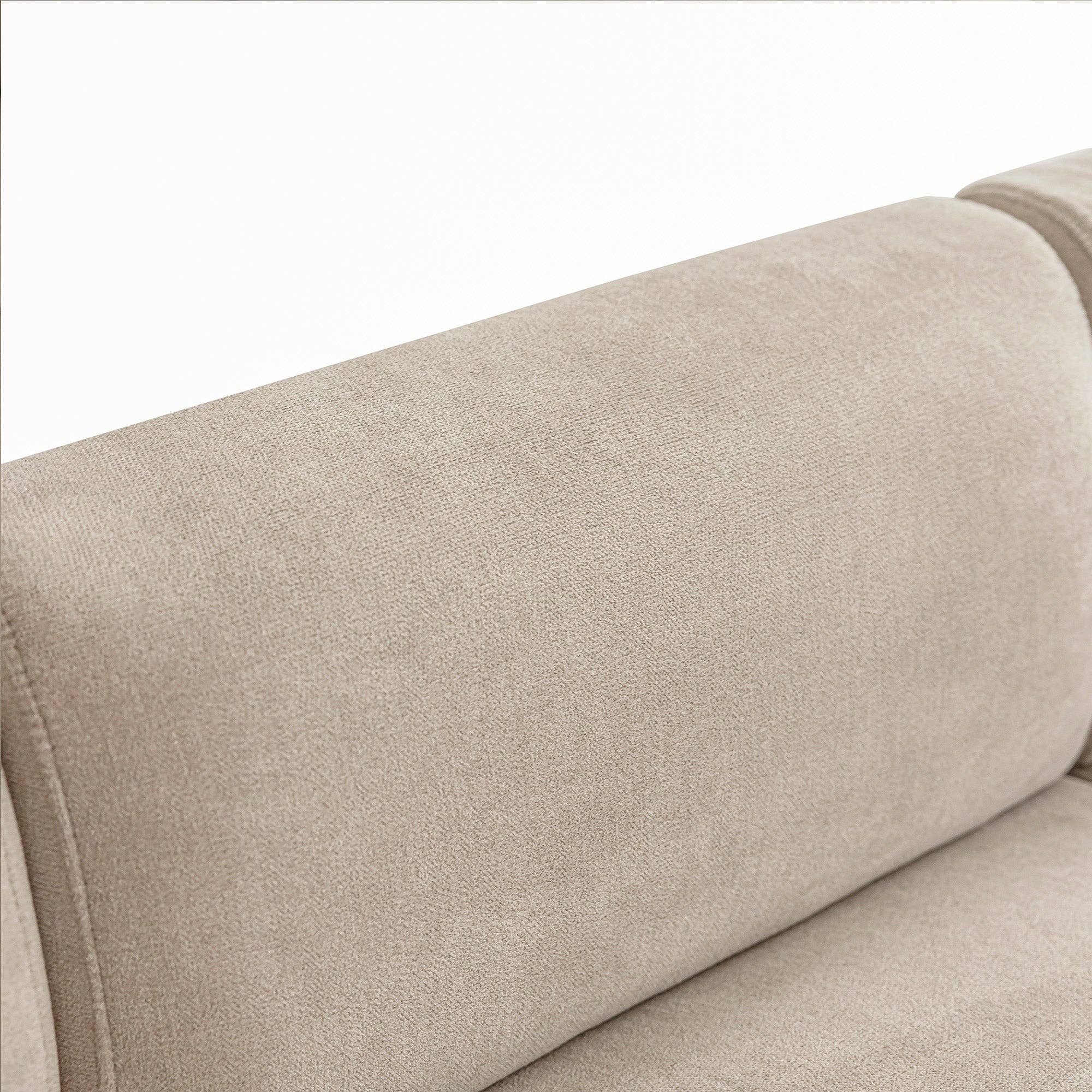 Urban Meuble - Wholesale Sofa - Modern sofa upholstered in beige chenille fabric 3-seater with cushions SHIDADS BEIGE 3 SEATS15