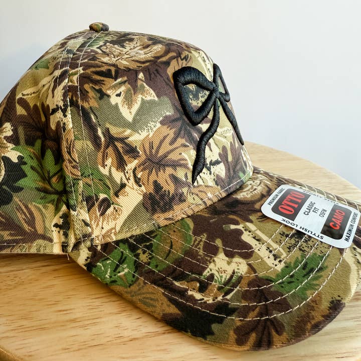 Coco & Rho - Wholesale Trucker Hat - Women's - Bow Camo- Trucker Hat Black Country Gift