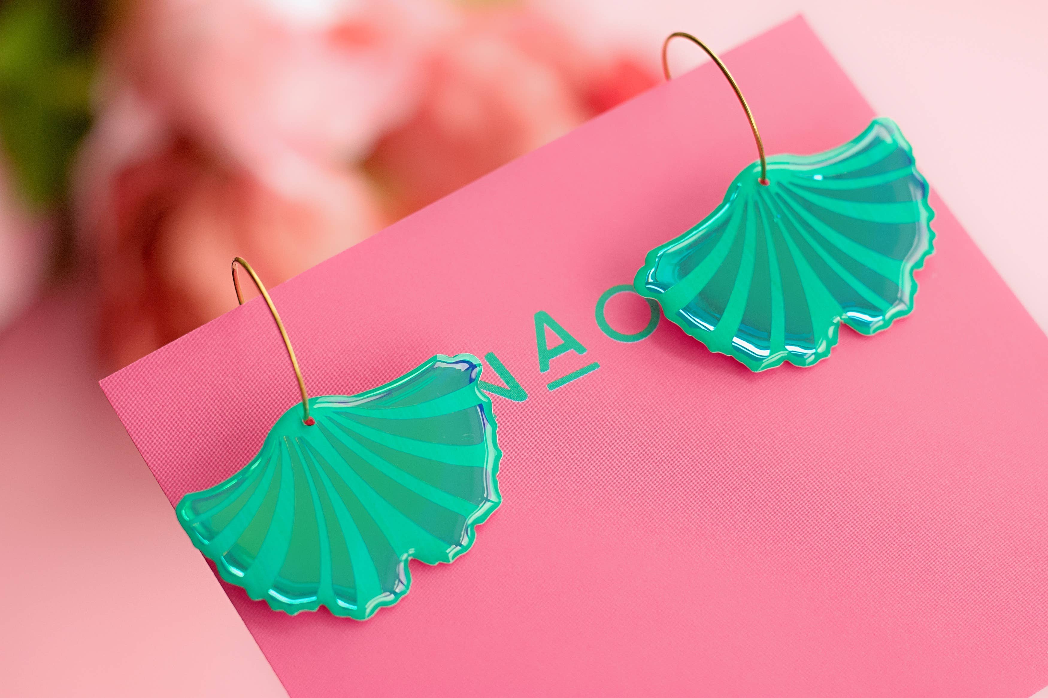 Naoi - Vendita all'ingrosso Orecchini pendenti - Orecchini Ginkgo - Fatti a mano su ordinazione3