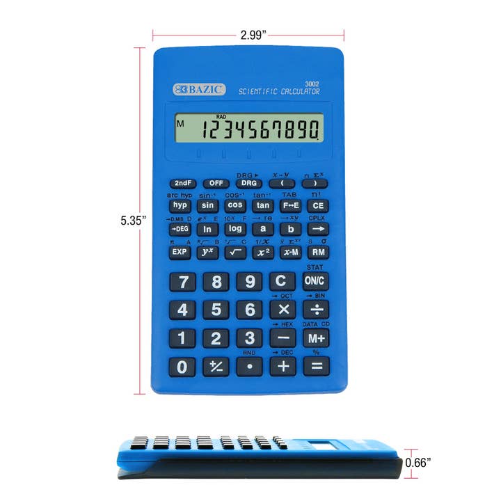 Luna Office Supply - Everyday Essential - Wholesale Calculator - 56 Function Scientific Calculator With Slide on Case3