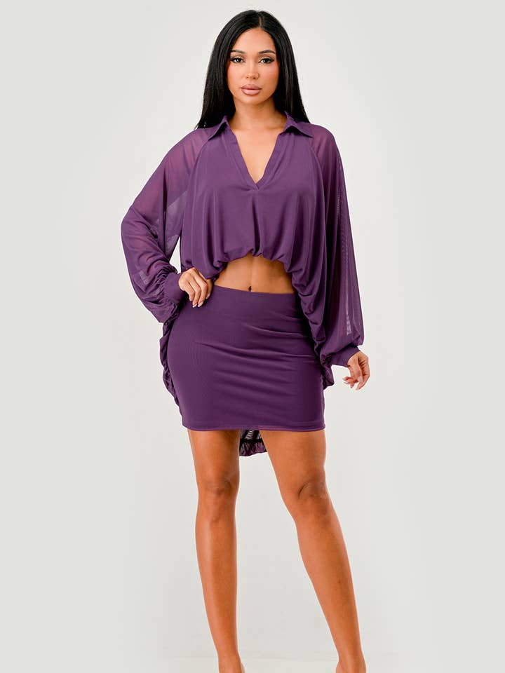 Ensemble deux pièces en résille pour la vente par Cherry Mellow