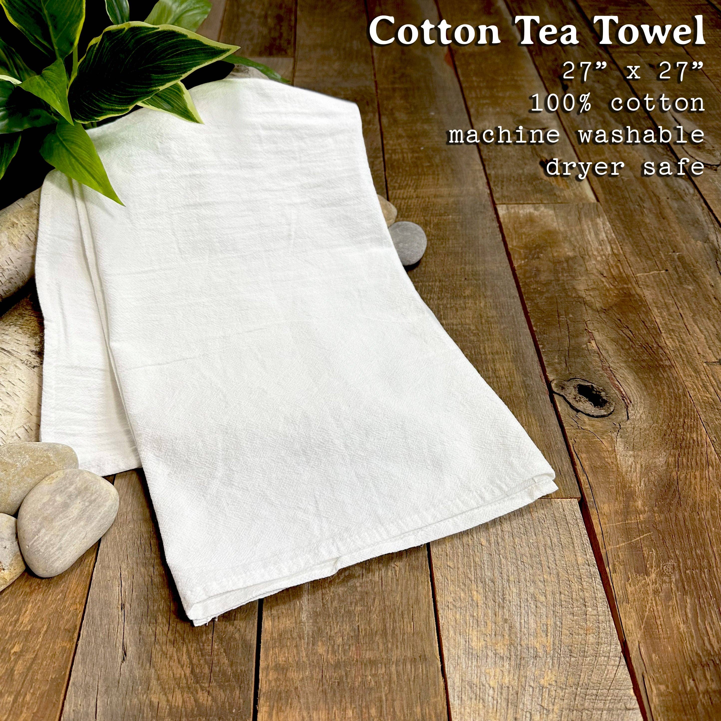 North & Pine - Wholesale Tea Towel - Rustic Frosted Pine and Berry - Customizable Cotton Tea Towel1