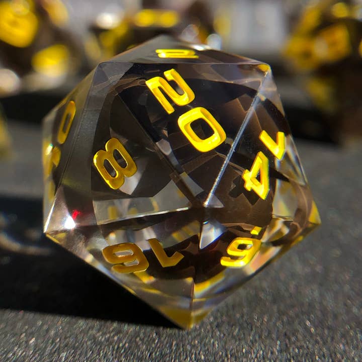 Mixtape Dice, 7-Piece Resin Dice Set for wholesale by Aether Objects