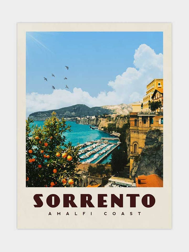 Sorrento, Italia - Stampa da viaggio vintage per la vendita all'ingrosso da parte di Vintaprints