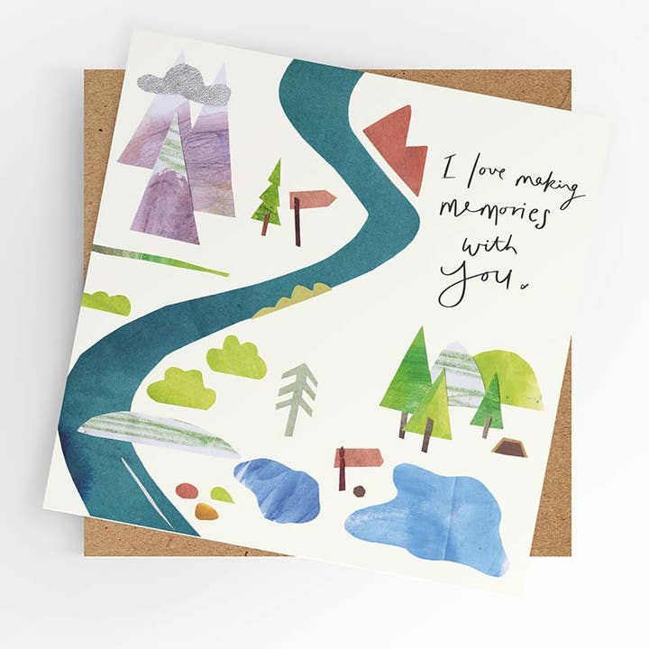 Anniversary card, Valentine's, love making memories with you for wholesale by Under the Willow Tree