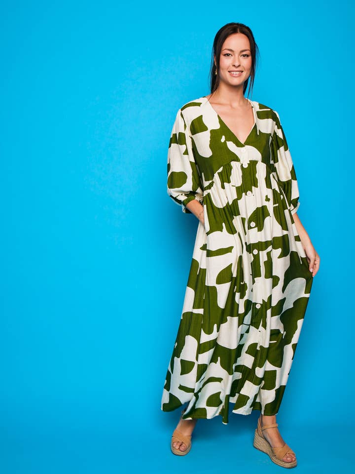 Smile - Wholesale Dress - Women's - Cambrils Long Green Dress