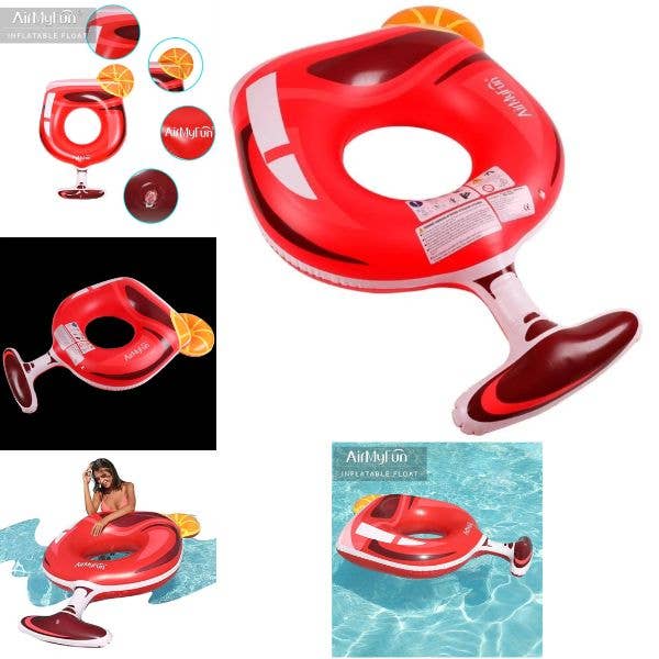 AirFun Pool - 5Foot Giant Inflatable Wine Glass - 62"x43" for wholesale by St. Louis Wholesale LLC