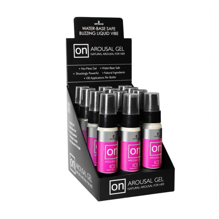 On™ Ice Arousal Gel 12 Piece Display for wholesale by Sensuva