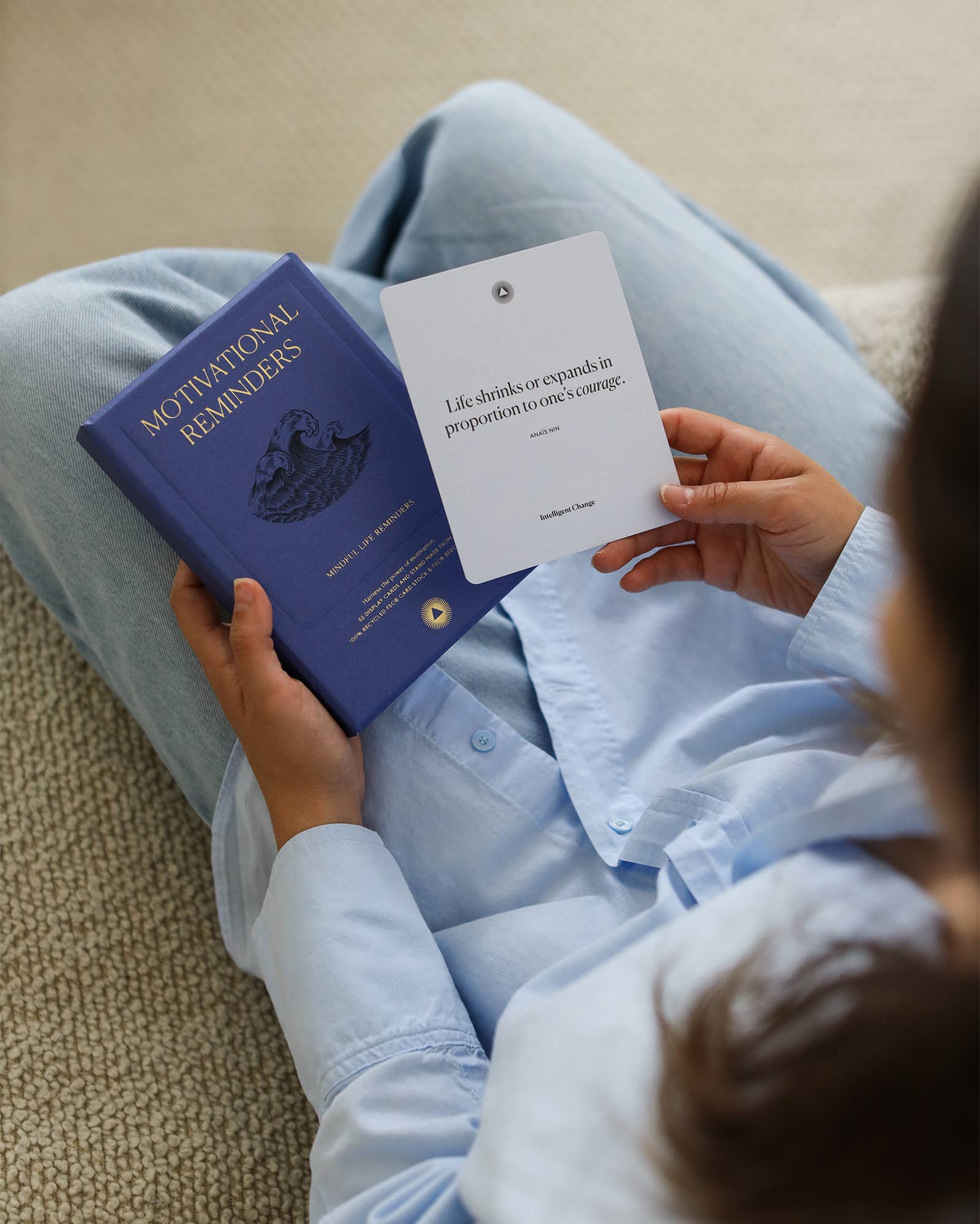 Intelligent Change - Vente Assortiments de papeterie/cartes - Cartes de citations de rappel motivationnel | État d'esprit quotidien et croissance4