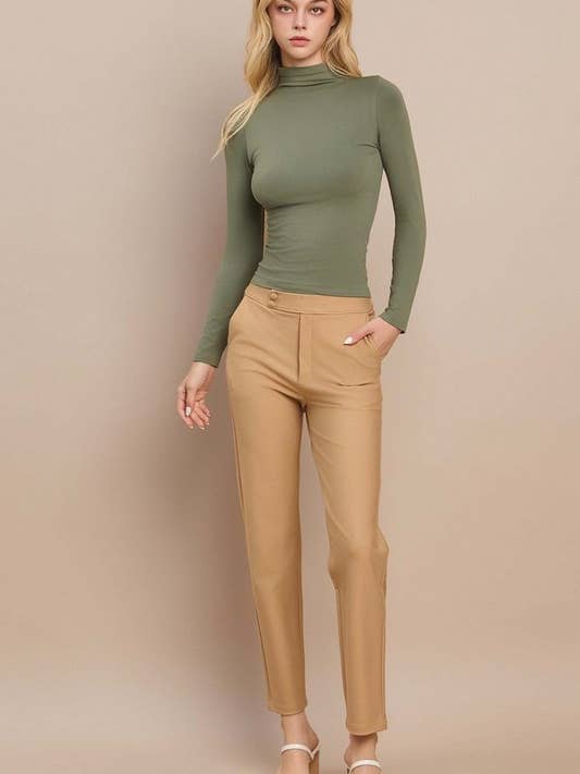 Kvinders mid-rise ponte bukser for engroshandel hos Yelete