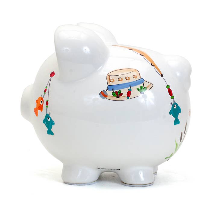 Child To Cherish® - Wholesale Money/Piggy Bank - Kids & Baby - Gone Fishing Pig