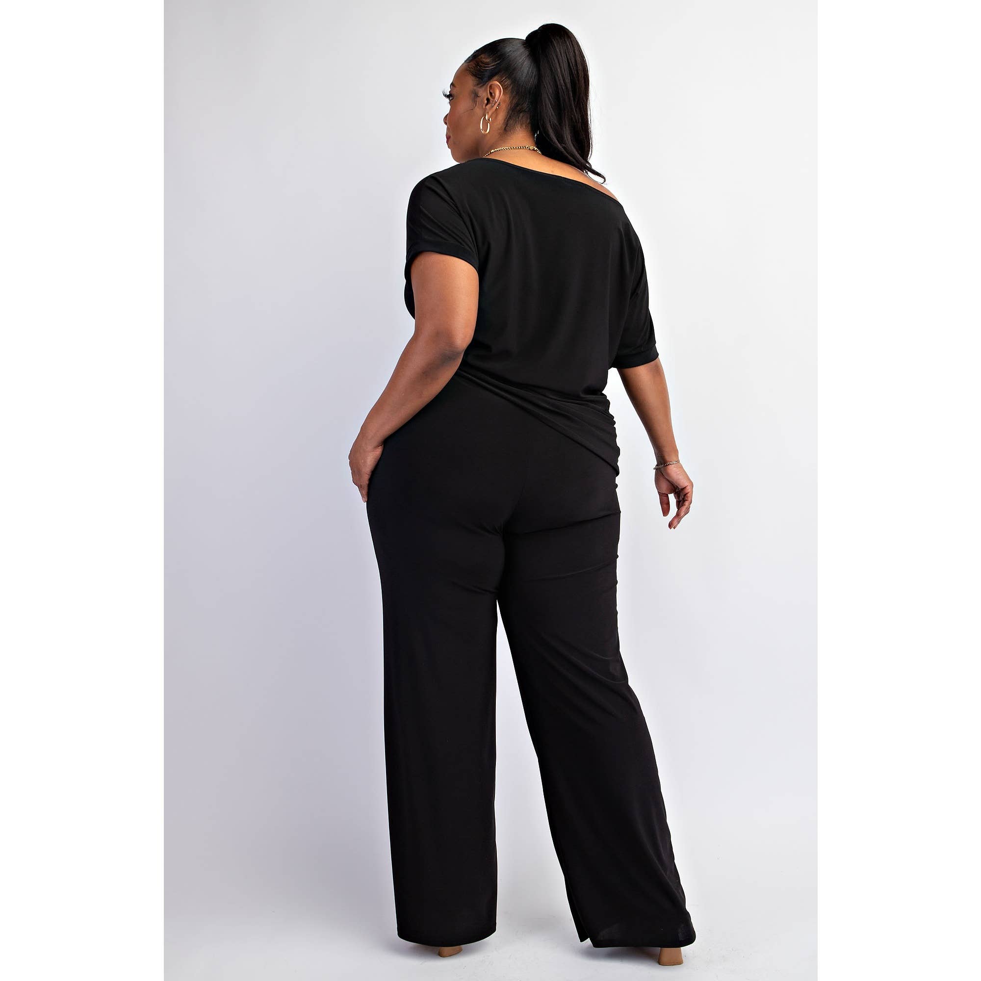 The Curve LA - Vente Combinaison – femme - ENSEMBLE HAUT À MANCHES COURTES ET PANTALONS LARGES GRANDE TAILLE22