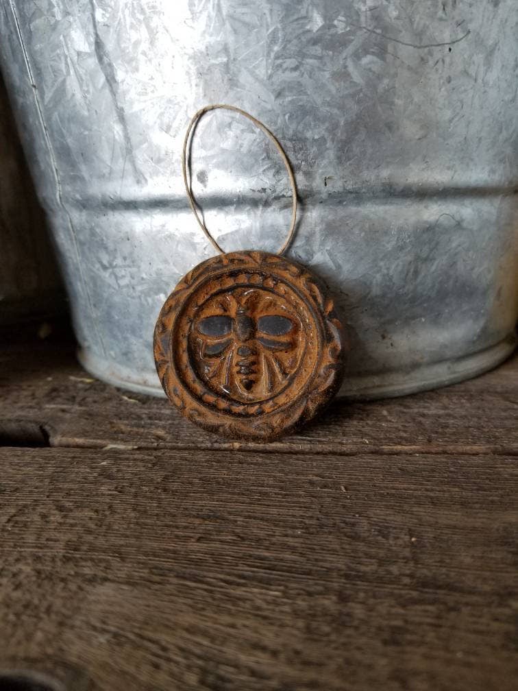 Farm and Hive - Wholesale Ornament - Bee Medallion | Beeswax Ornament1