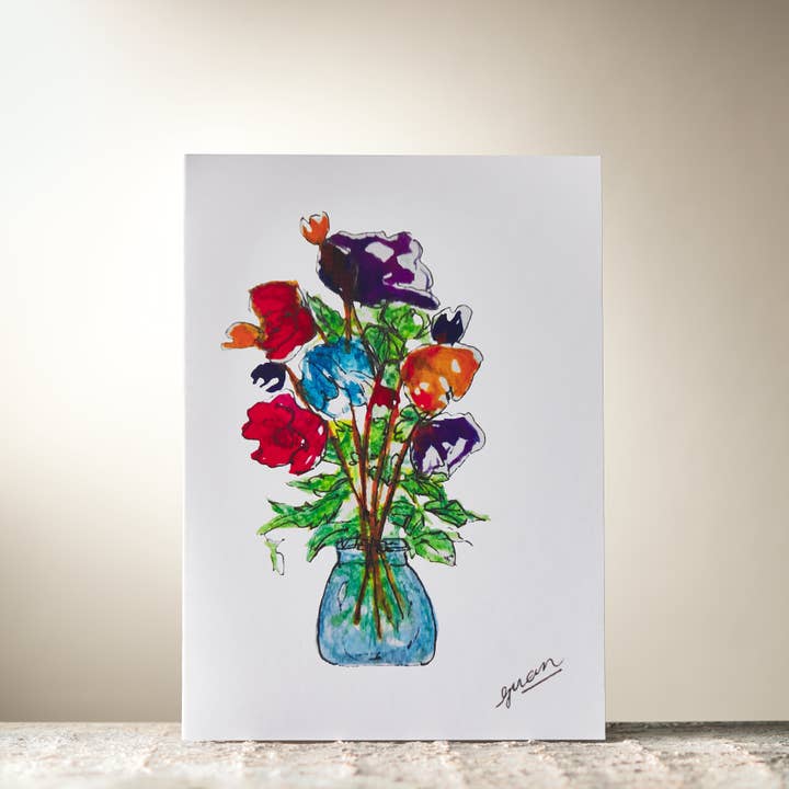 Bright Vase Card by Guan for wholesale by HomeLess Made