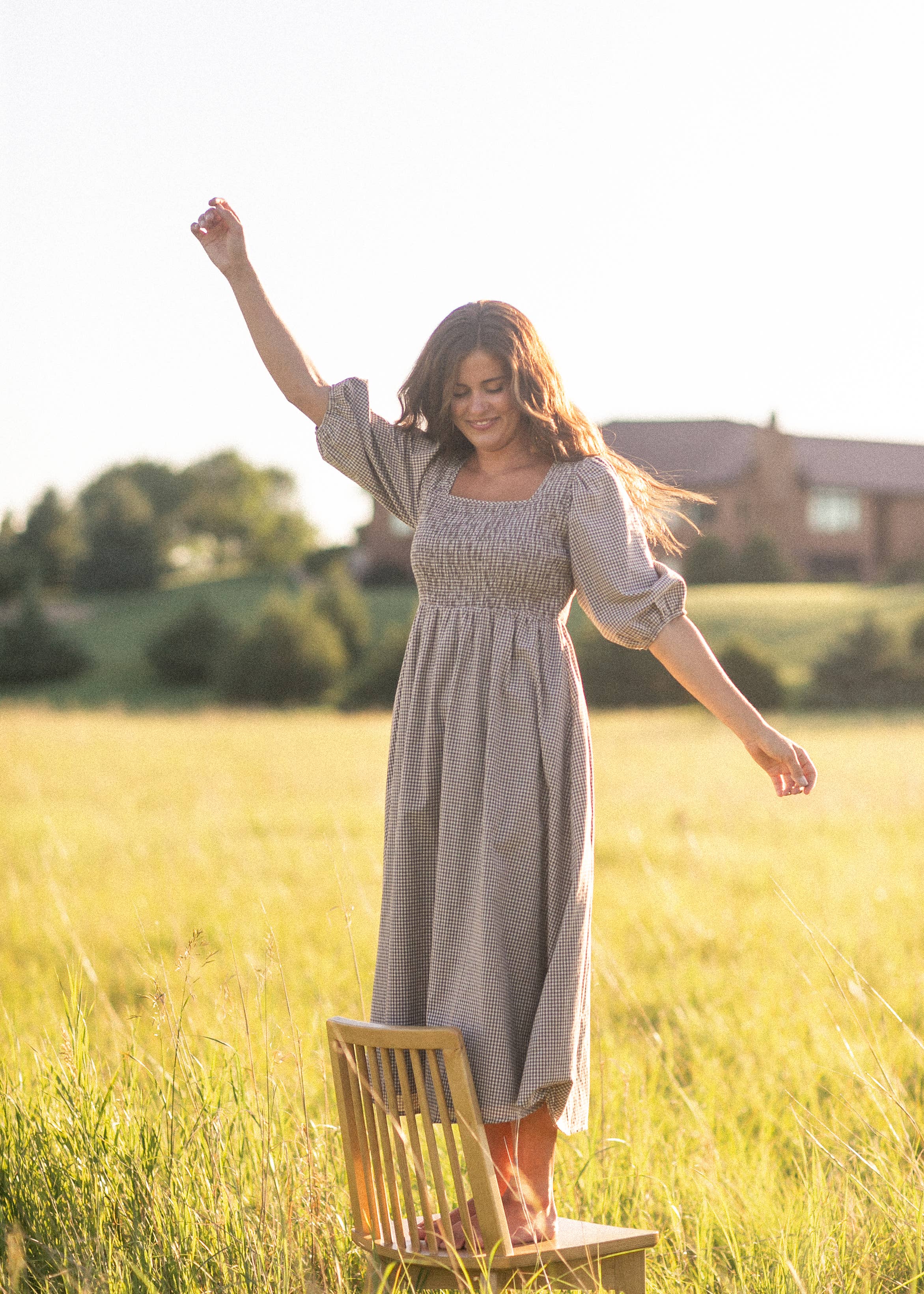 Inherit Clothing Company - Wholesale Dress - Women's - Womens Kayleen Gingham Maxi Dress Fall 9