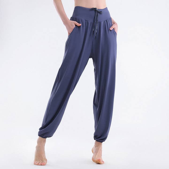 Ultra-thin Cool Loose Drawstring Feet Quick Dry Yoga Pants for wholesale by ELKLENS