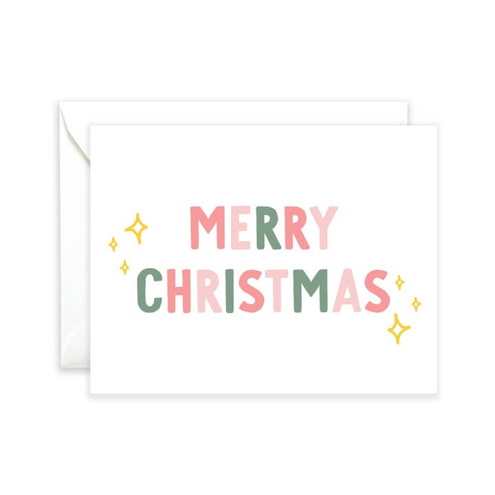 Carte de voeux Merry Christmas Sparkle pour la vente par Isabella MG