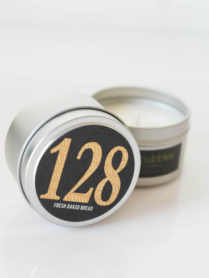 No. 128: FRESH BAKED BREAD // Natural Soy Candle // 6 oz for wholesale by Coco & Bubbles