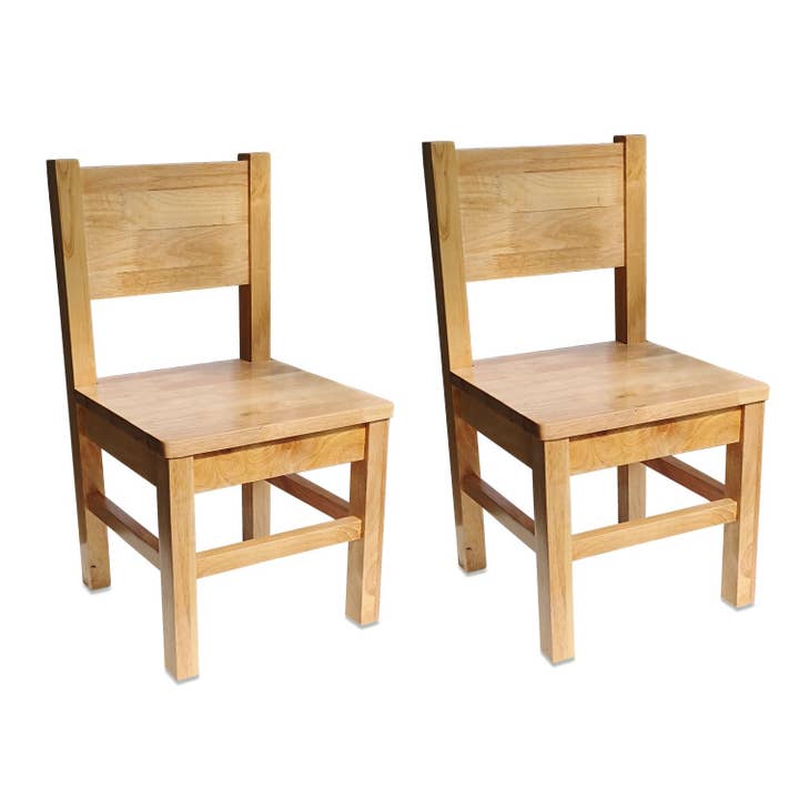 Pioupiou et Merveilles - Wholesale Chair – Child - Set of 2 Children's Chairs in Natural Wood 4-7 years