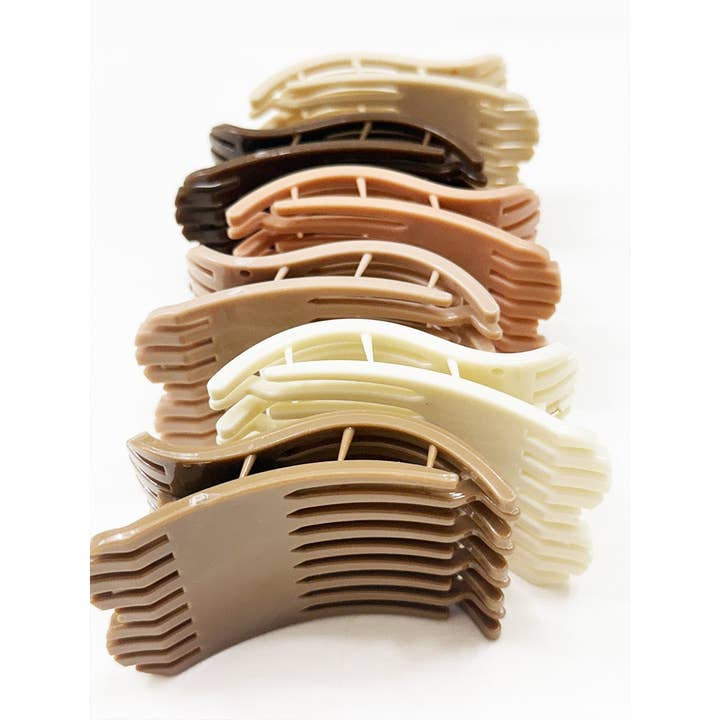 MIX COLOR Neutral Colors of Flat Hair Clips for wholesale on Faire7