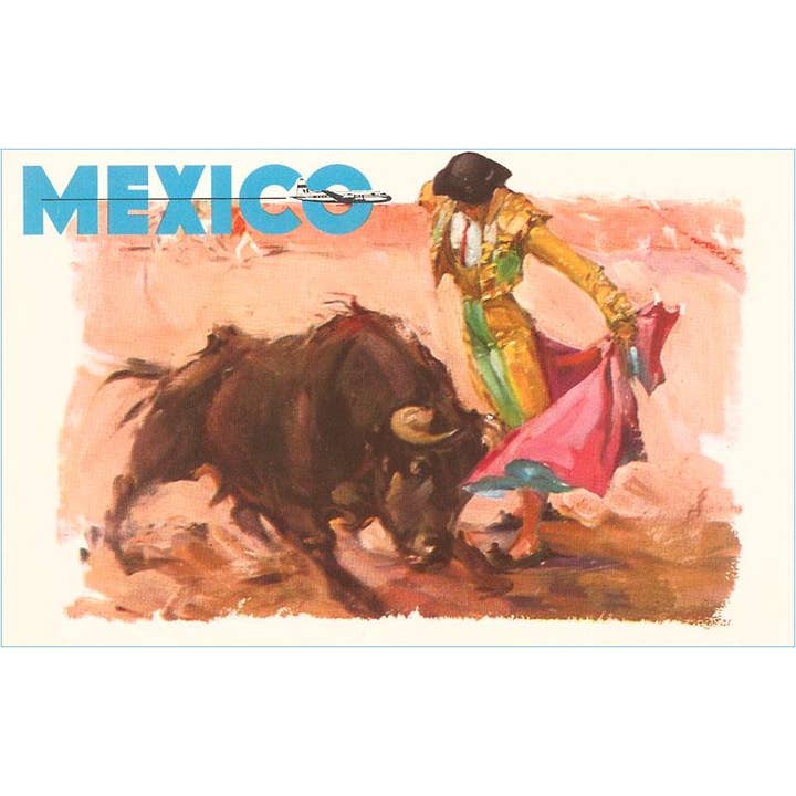 Found Image Press - Vente Cartes postales - Carte postale MX-87 Affiche de corrida, Mexique