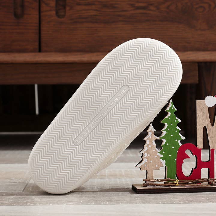 White CUTE PINK BOW COTTON SLIPPERS_CWSHS0969 for wholesale on Faire8