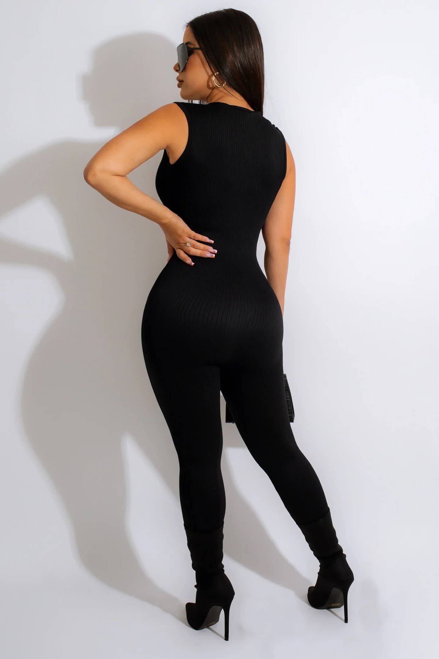 5besties inc - Venta al por mayor Peto - Mujer - Mono ajustado de punto acanalado para mujer2