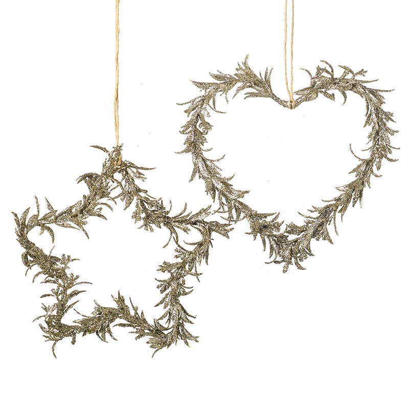 Heaven Sends – wholesale Ornament – LEAF HEART AND STAR HANGERS0