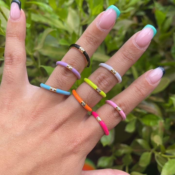 Enamel Color Ring for wholesale by E ACCESORIES JEWERLY