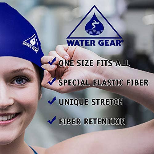 Water Gear - Vente Bonnet de bain – unisexe - Bonnet de bain en latex Water Gear - Réduisez le temps sur vos genoux9