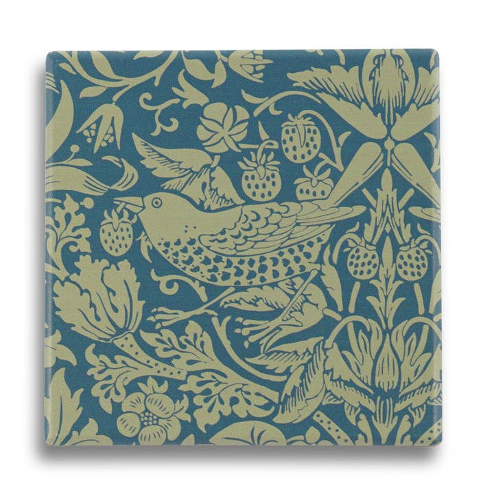 Coaster Single Ceramic - ACS William Morris (Sage) for wholesale by Half Moon Bay