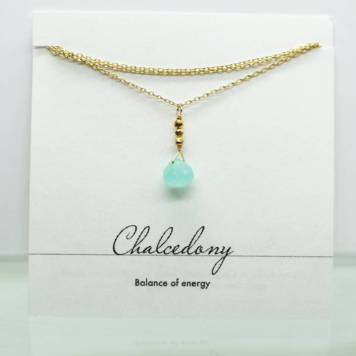 Chalcedon Regndroppe Guld Halsband för wholesale av Susan Roberts Jewelry