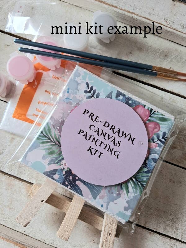 The Boozy Bookworm Art Kits – wholesale DIY craft kit – Boho Vintage Camper DIY Painting Art Kit ~ 2 sizes6