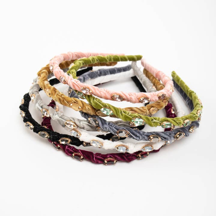 Violet & Brooks - Wholesale Fashion Headband - Women's - Dakota Skinny Velvet Headband