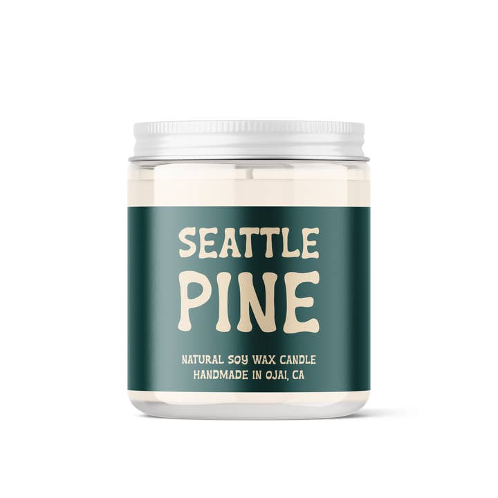Ojai General Store - Wholesale Jar/Filled Candle - Seattle Pine Candle | Natural Soy Wax | Glass Jar