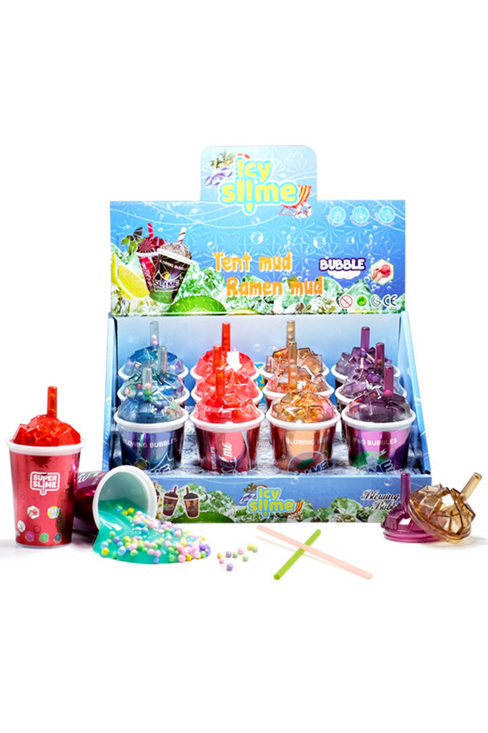 ASSORTED Iced Soda Soft Drink Foam Ball Infused Slime Cup for wholesale on Faire0
