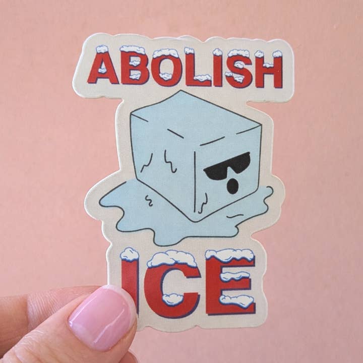 Adhesivo Abolish ICE para venta al por mayor de Ghost Poppy