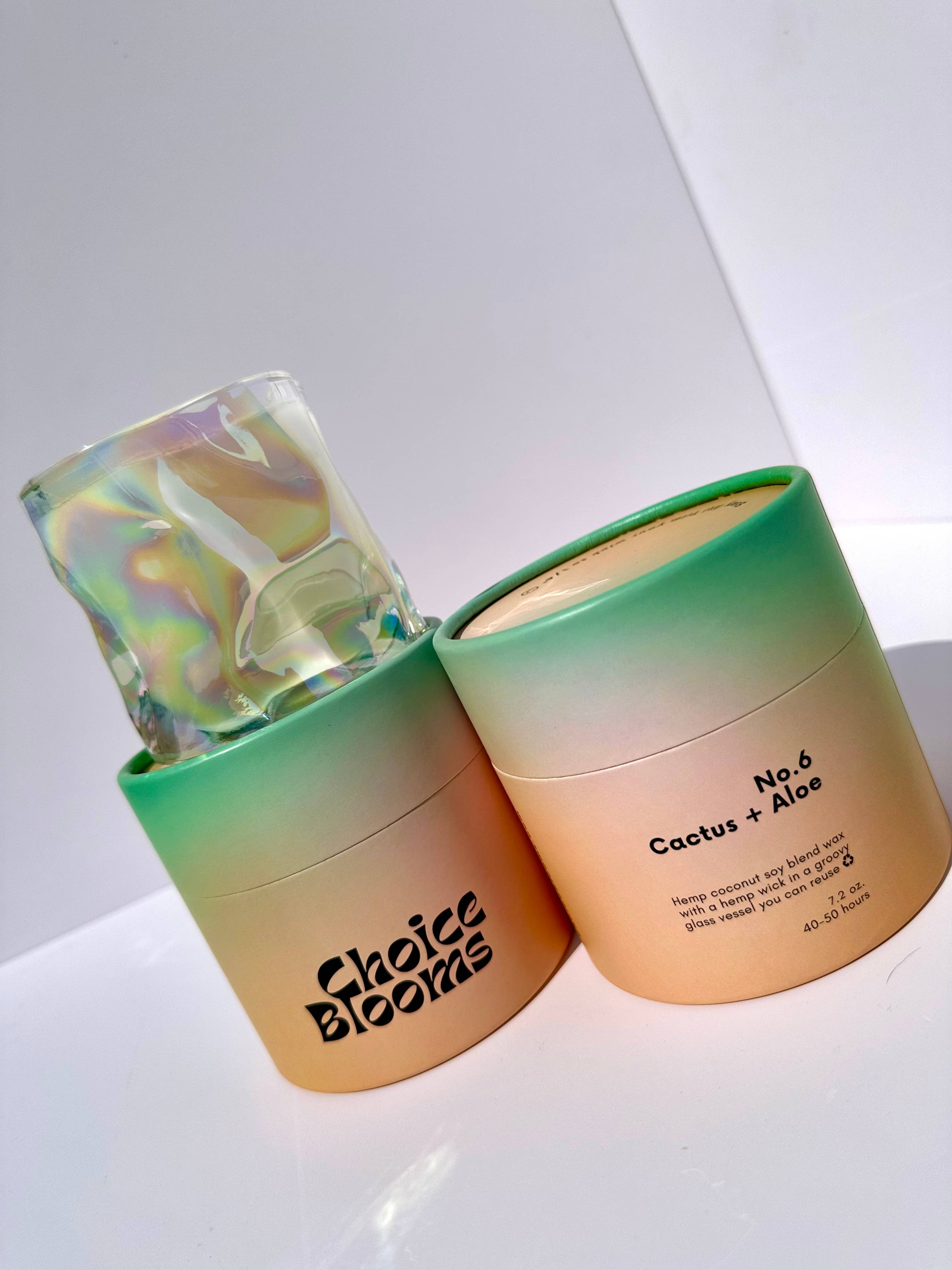 Choice Blooms - Vendita all'ingrosso Candela in vasetto - Candela Cactus + Aloe da 7,2 oz. N. 65