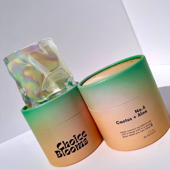 Choice Blooms - Wholesale Jar/Filled Candle - 7.2oz. No. 6 Cactus + Aloe Candle5