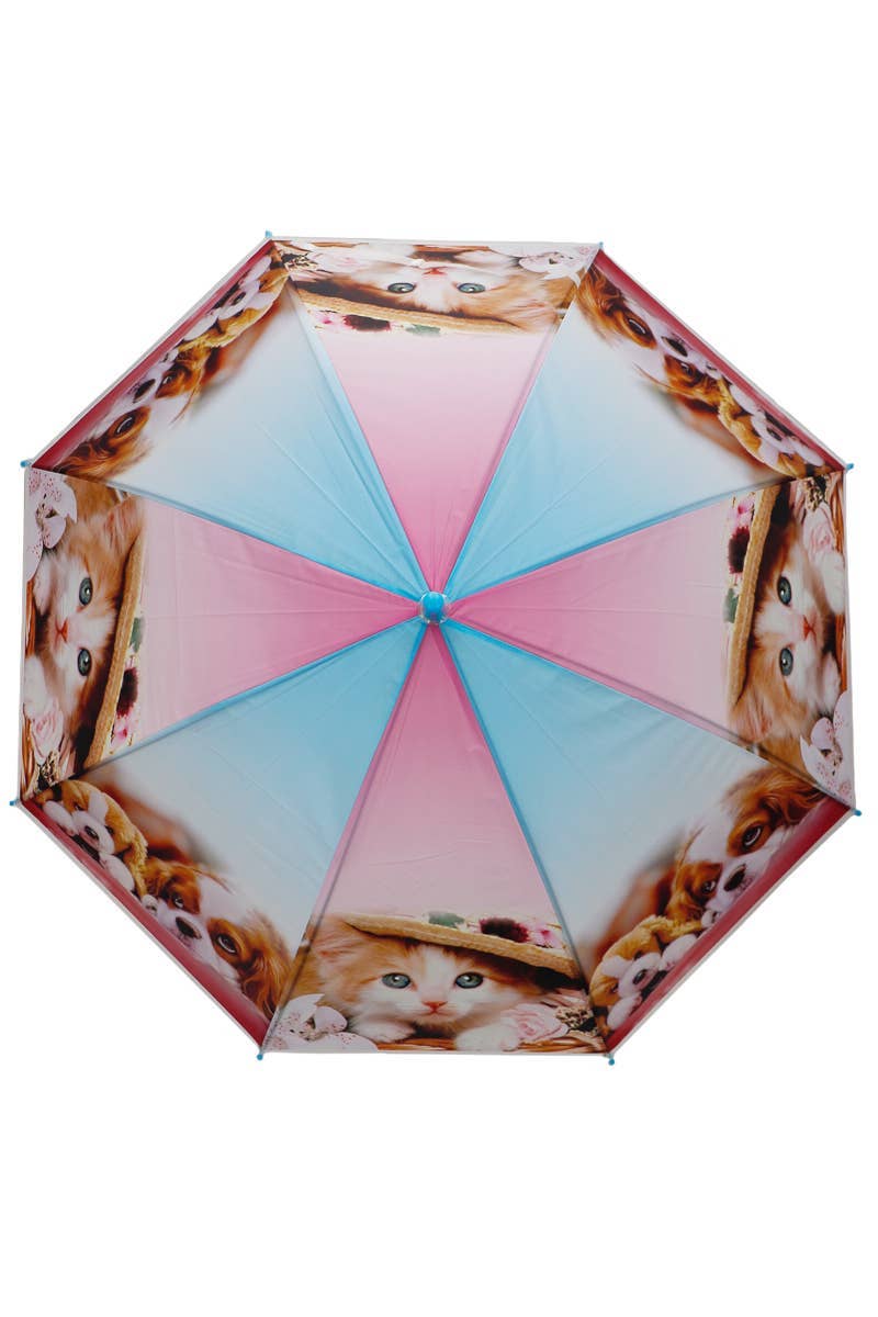 COME MOSTRATO Ombrello Traslucido in Eva con Stampa di Gattini e Cuccioli per Bambini in vendita all'ingrosso su Faire8