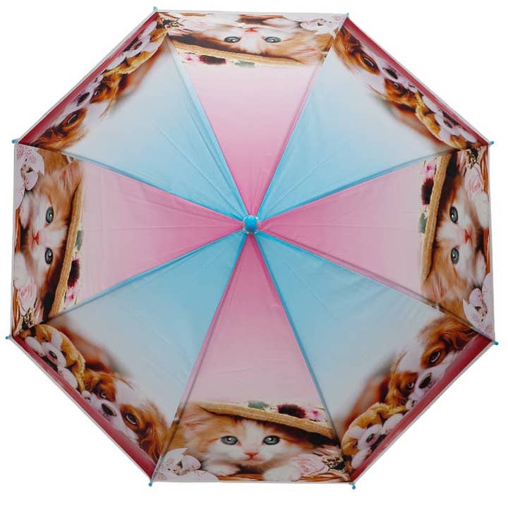 AS SHOWN Kids Kitty Puppy Print Translucent Eva Umbrella for wholesale on Faire8