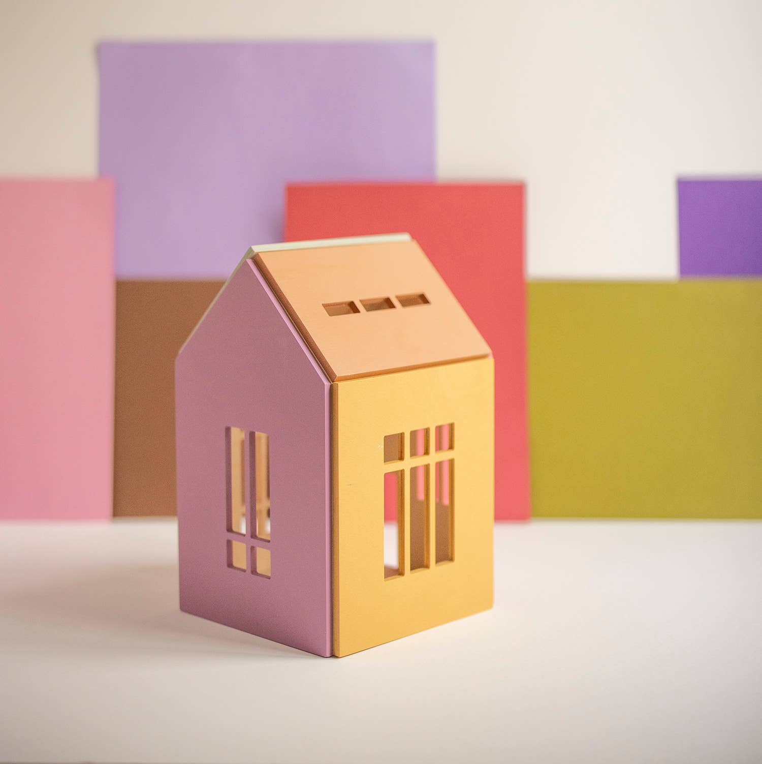 Babai – Großhandel Puppenzubehörset – Kinder – Babai Puppenhaus auf Magneten, Größe L, Lollipop-Farben6