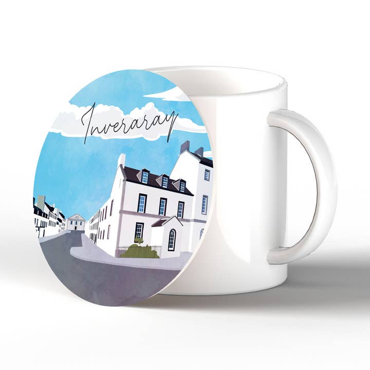 P5386 - Inveraray Street Scotlands Landscape Illustration Ce for wholesale by Vivid Squid Wholesale