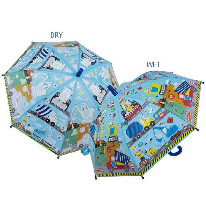 Floss and Rock - Wholesale Umbrella - Kids - Construction Color Changing Umbrella1