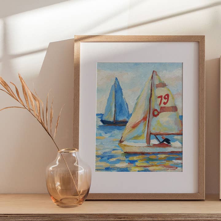 Cate Paper Co. - Wholesale DIY Craft Kit - East Coast Regatta painting kit, impressionist painting kit 6